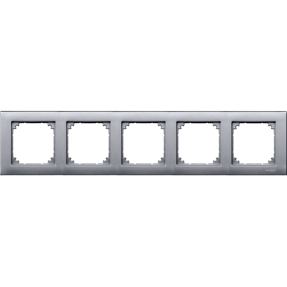 Рамка 5 постов Schneider Electric MERTEN M-PLAN, алюминий, MTN486560