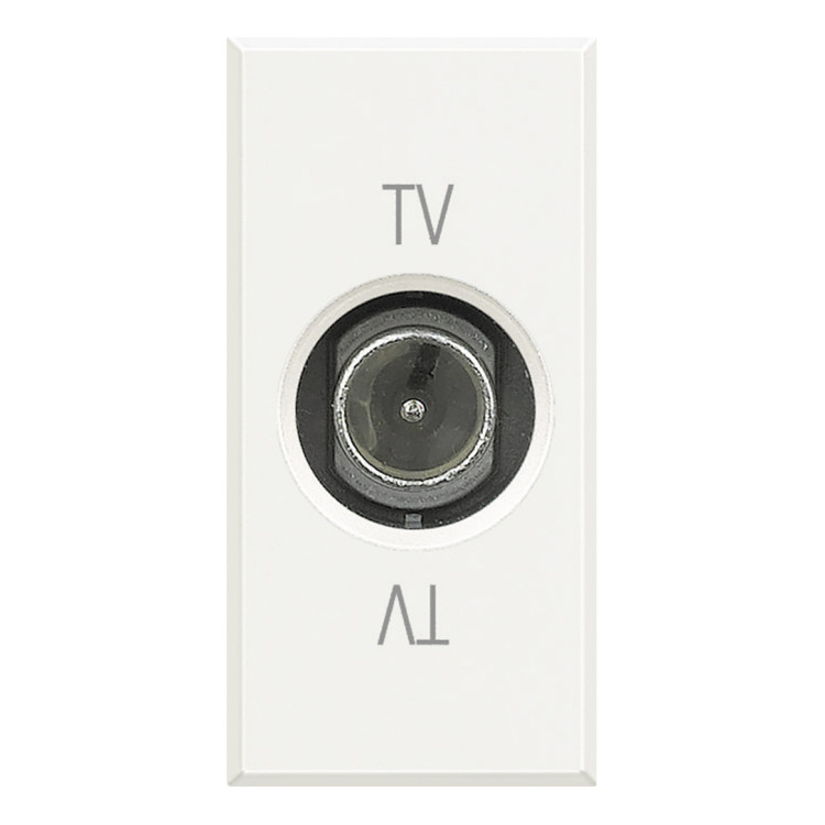 Розетка TV BTicino AXOLUTE, скрытый монтаж, белый, HD4202D