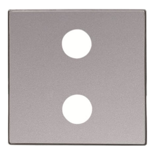 Накладка на розетку 2xRCA ABB SKY, скрытый монтаж, алюминий, 2CLA855520A1301