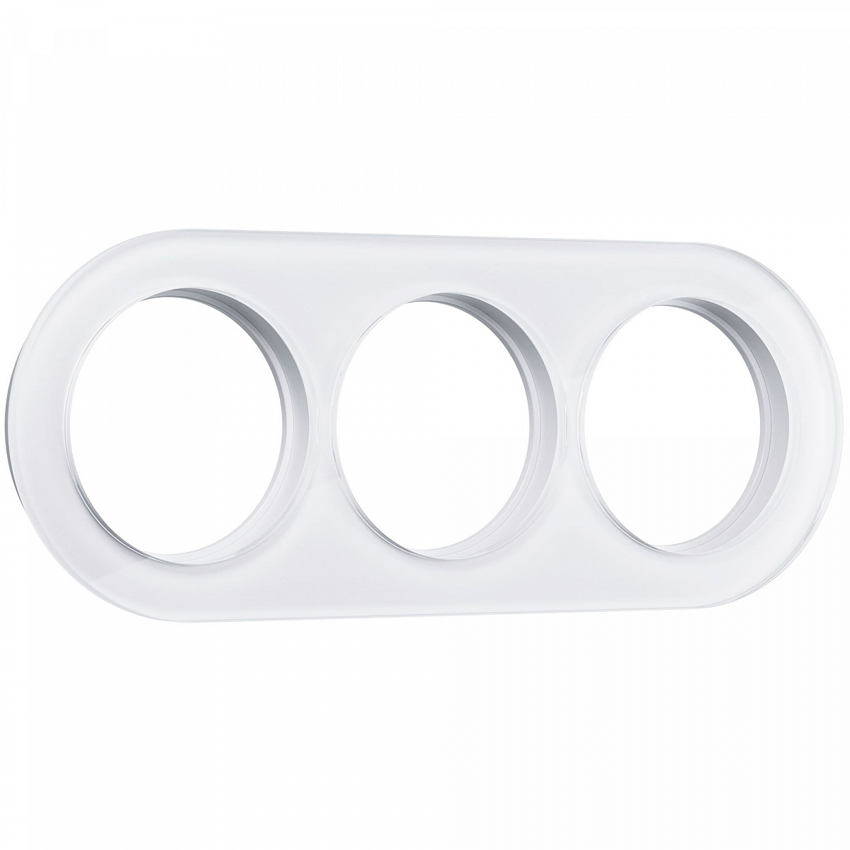 Рамка из стекла на 3 поста белый W0035101